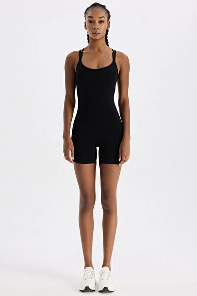 COMEUP Şort Tulum Siyah