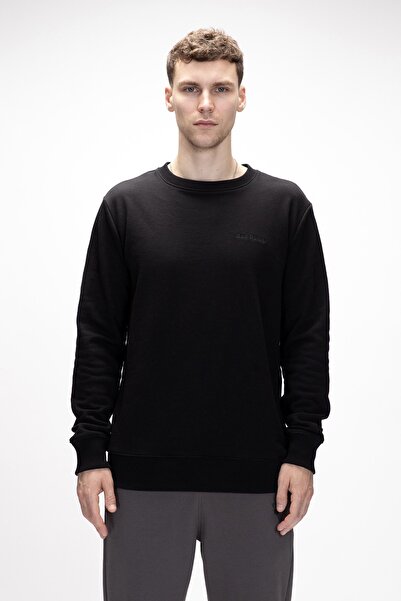 Bad Bear سويت شيرت رجالي داخلي أسود اللون برقبة دائرية