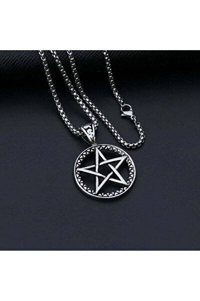 Pursehuit Colier bărbătesc, argint, oțel inoxidabil, placat cu aur de 18k, cu...