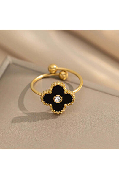 Pursehuit Χρυσό δαχτυλίδι, ρυθμιζόμενο, ανοξείδωτο ατσάλι, επιχρυσωμένο με χρ...