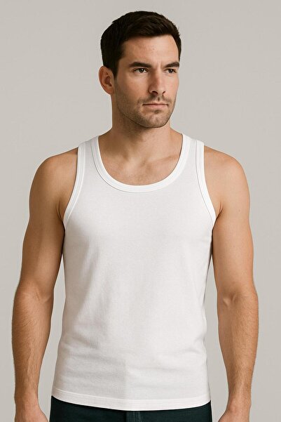 L-KOM قميص داخلي رجالي مكون من 6 قطع من القطن الممشط المضغوط بنسبة 100% - نسي...