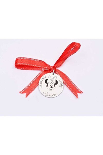 Simoshop Banut de botez/mot personalizabil cu za si panglica