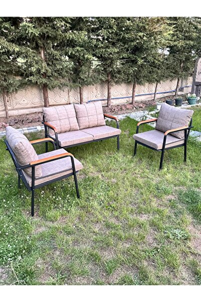 FUNEST BAHÇE,BALKON MOBİLYASI,METAL ÇAY SETİ,CAFE, 2+1+1
