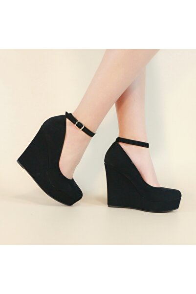 OEM Pantofi eleganti cu platforma pentru dama, textura cu aspect catifea fina...