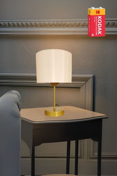 Ömür Avize pablo eskitme gold ayak pilli masa lambası 1 adet