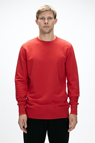 Bad Bear Corner Red Crewneck Men's Sweatshirt