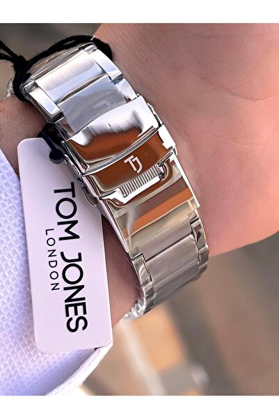 Tom Jones Men's Wristwatch with Steel Strap 3 Atm Water Resistant 2 Years Warranty Tje1.2389.7