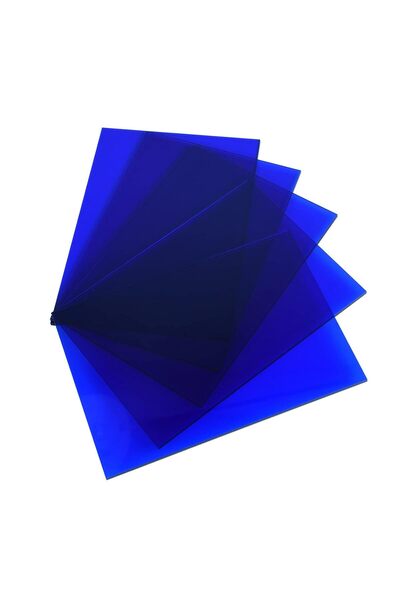 Slasa ٥ قطع من ألواح الأكريليك الشفافة الزرقاء من - ألواح زجاجية، ٥×٧ بوصة، سمك ٢.٨ مم