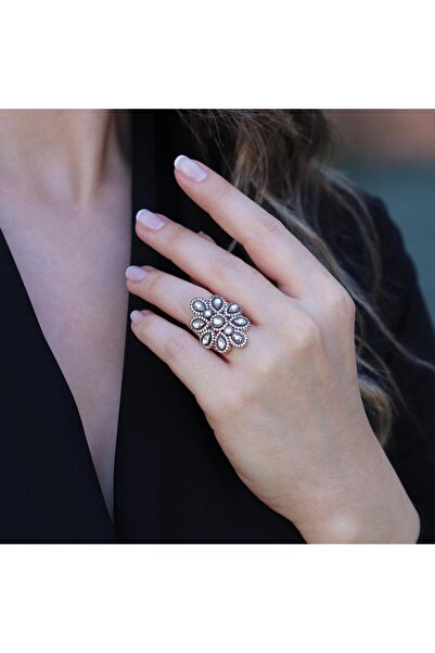 Necati Gün Elmas Montür Modeli Rose Gold Gümüş Yüzük