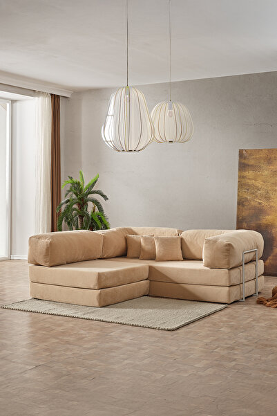 Evdemo Legom Sera Aktivite Koltuğu Yatak Olabilen Çok Amaçlı Kanepe Koltuk Takımı Bej