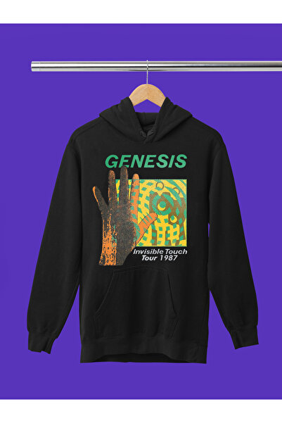 MAGORS سترة روك قطنية مطبوعة بأكمام طويلة وقلنسوة من جينيسيس بثلاثة خيوط