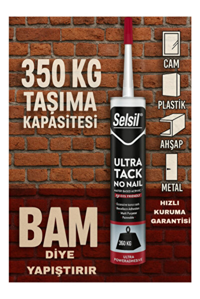 Selsil Güçlü (350 KG' A KADAR AĞILIK TAŞIR) Ve Hızlı Kuruyan Ultra Tack Beyaz...