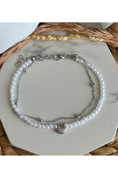 HALHALMILL Pearl Oyster Double Anklet