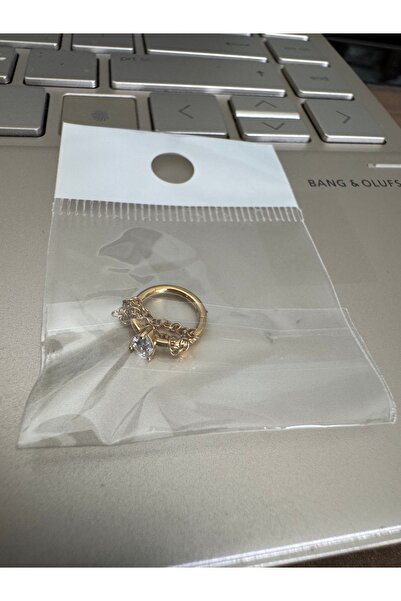 Bylin Cerrahi Çelik Helix Kilitli Halka Piercing-İç Halka Çapı : 8mm X Kalınlık : 1,2mm-1 Adet