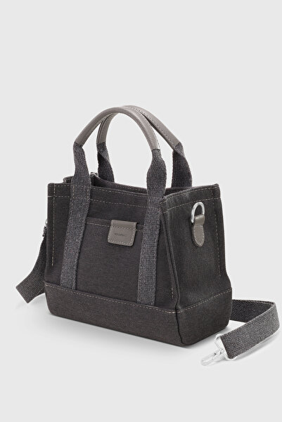 Housebags Kadın Gri Kanvas Tote Bag 232