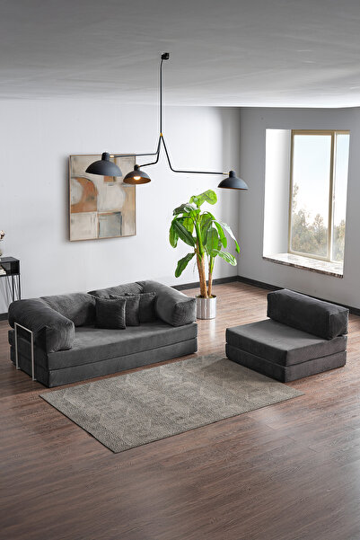 Evdemo Legom Sera Aktivite Koltuğu Yatak Olabilen Çok Amaçlı Kanepe Koltuk Takımı Antrasit