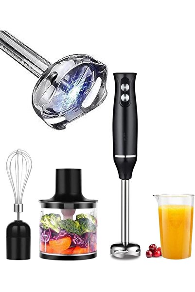 Generic 4 in 1 Hand Blender, 500W Stainless Steel Food Chopper, 2-Speed ​​Immersion Handheld Stick with
