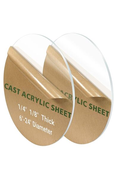 Slasa صفيحة أكريليك دائرية بسمك ربع بوصة، قرصان بقياس 6 بوصات من iteshuai