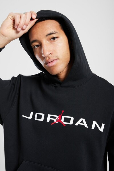 Nike Jordan Essentials Men's Fleece Hoodie Erkek Kapüşonlu Sweatshirt Siyah