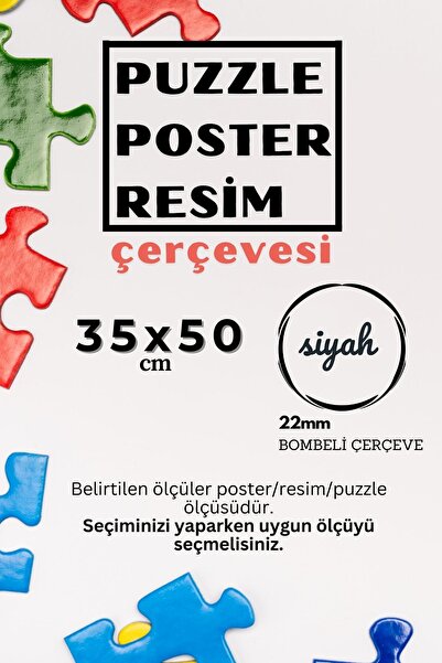 AtlasSG 22lik SİYAH Puzzle 500 Poster Resim Çerçevesi PVCli Postersiz Resimsi...