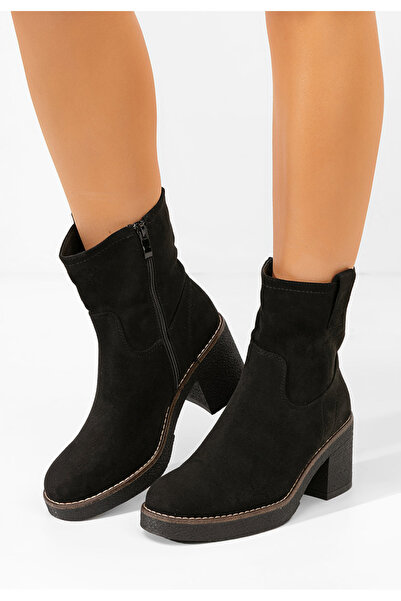 B T Shoes Ghete cu toc Livona negre