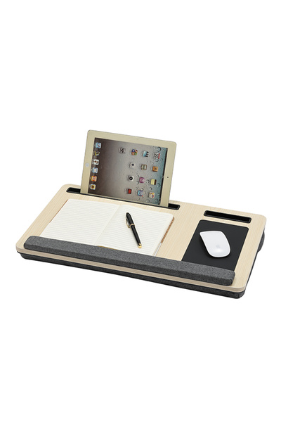 Lawazim Laptop Folding Table 55x34cm - Lap Desk with Cushion Mouse Pad Slots and Handle