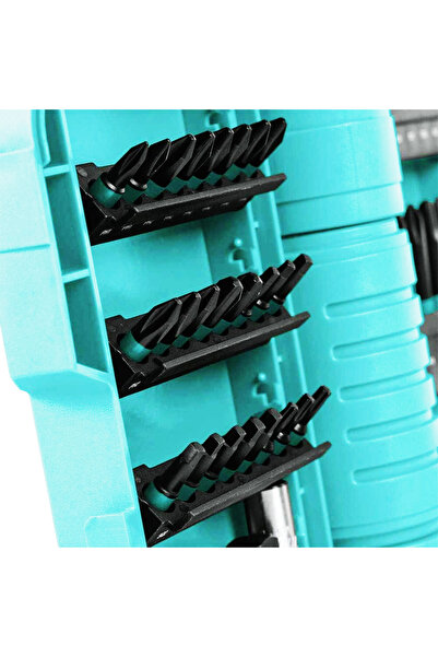TOTAL Mıknatıslı Darbeli Bits Uç Seti 49 'lu Set PZ PH SL Torx HSS Delme Ucu Somun Adaptör Ucu Tutucu