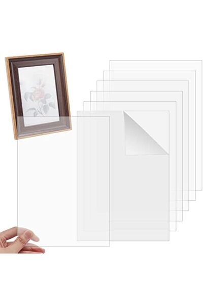 Slasa ألواح زجاجية شفافة واقية بديلة للأكريليك لإطار الصورة، سمك 0.6 مم، 12 × 8