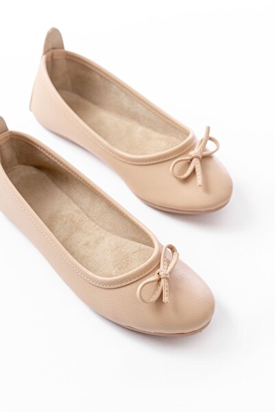 Budi 6101 Nut Daily Bow Women's Ballerinas