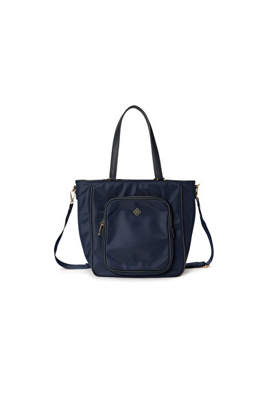 BATA Embossed Front Pocket Tote Bag with Detachable Strap