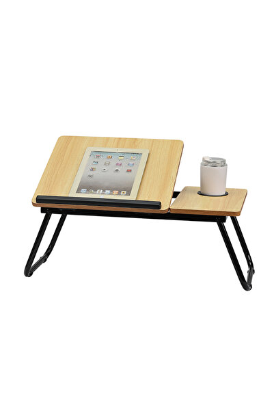 Lawazim طاولة كمبيوتر محمول قابلة للطي 55×32×25 سم - مكتب سرير قابل للتعديل م...