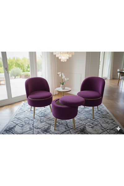 eda hacıoğlu edam bedding group Yeni Teddy Çay Seti İkili Koltuk Berjer ve Pu...