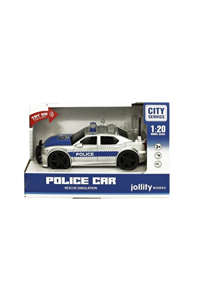 Jollity Masina de politie de jucarie, interactiva, cu sunet si lumini, gri cu...