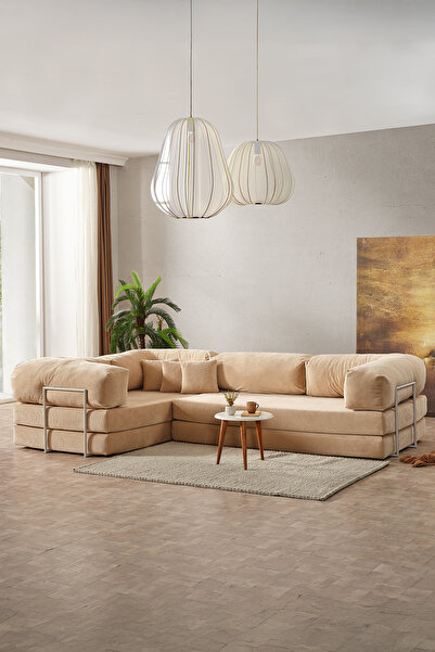 Evdemo Legom Lucas Aktivite Koltuğu Yatak Olabilen Çok Amaçlı Kanepe L Koltuk Bej