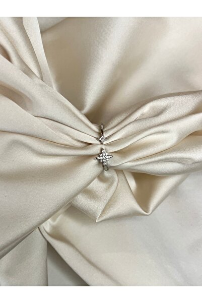 Roha خاتم فضي فولاذي مزدوج من لودستار