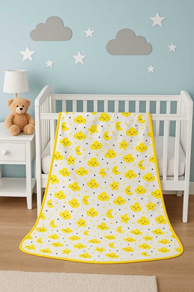 ruhaay Fitilli Tek Katlı Baskılı Bebek Kundak Battaniye