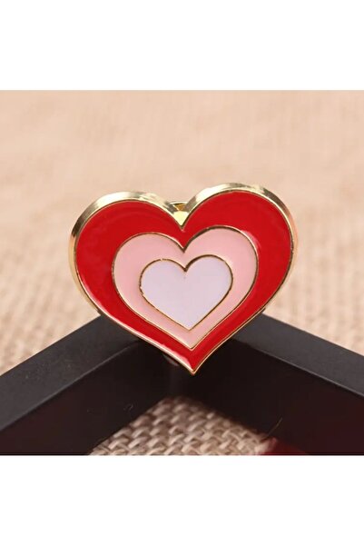 iğne izi Kalpli Broş, çocuk broş, iğneli broş klipsli broş yaka broşu ceket y...