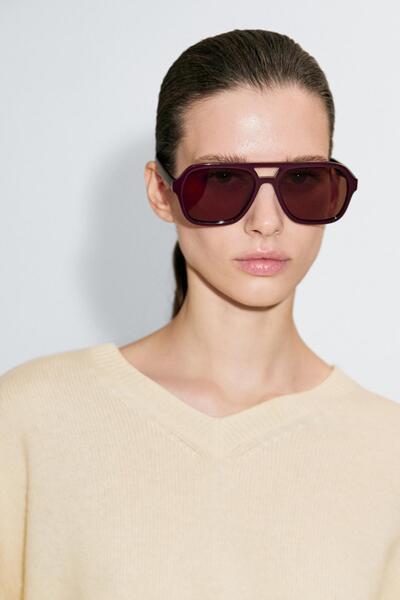 Massimo Dutti V yaka oversize triko kazak