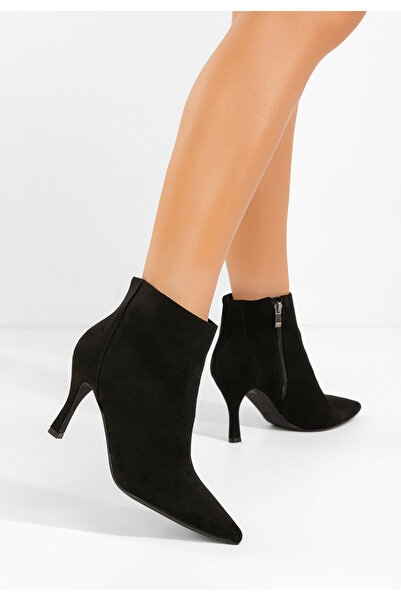 B T Shoes Μποτάκια με λεπτο τακουνι Jinna Μαύρα