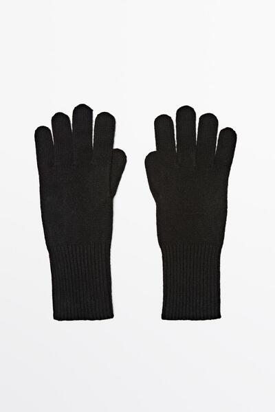 Massimo Dutti Yün karışımlı triko eldiven