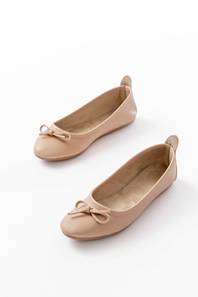 Budi 6101 Nut Daily Bow Women's Ballerinas