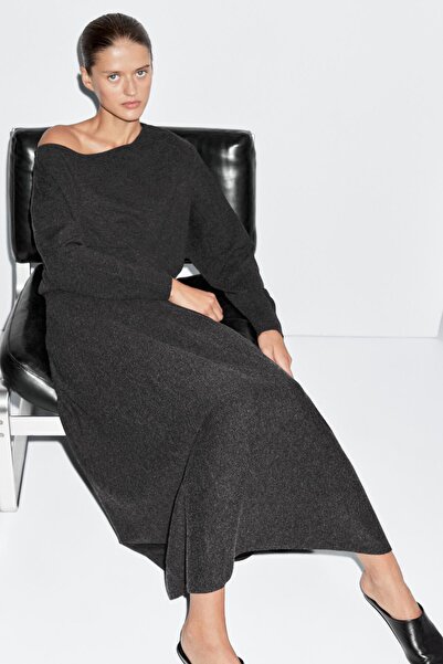 Massimo Dutti Uzun yün karışımlı A kesim etek