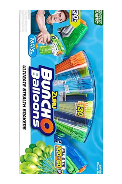 Zuru Bunch O Balloons 130+ Self-Sealing Water Balloons with 2 Ultimate Stealth Soakers