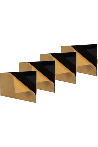 Slasa مجموعة Ink Dot Bot من صفائح الأكريليك السوداء غير اللامعة مقاس 4-6 مم