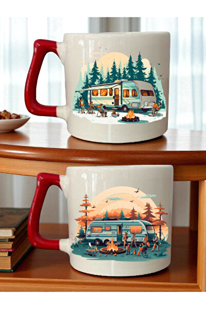 lili hediyelik Caravan and Camping Printed Mug - Gifts for Men, Boyfriend Gif...