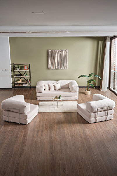 Evdemo Legom Avanos Aktivite Koltuğu Yatak Olabilen Çok Amaçlı Kanepe Koltuk Takımı Krem