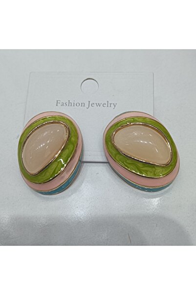 Özgür Fashion jewelry çelik mineli küpe