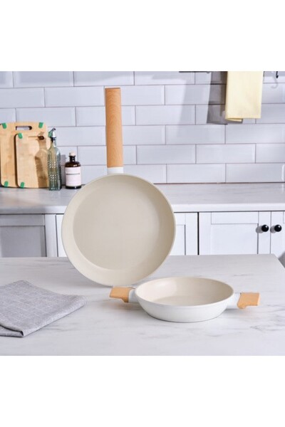 Karaca Swiss Crystal Almond Cream, Pfannen Set, Induktion