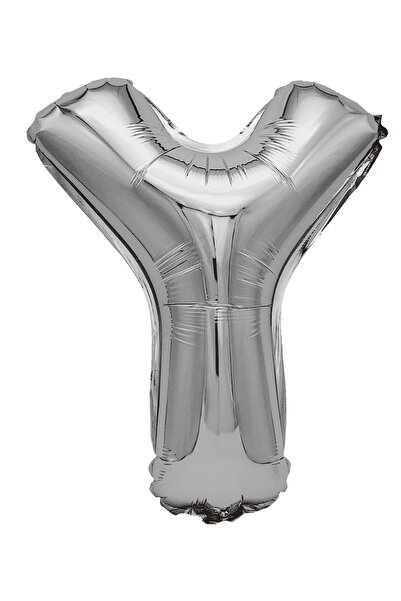 SDX Market Balon folie metalizată argintie, Mirific Party, Litera Y, 80 cm, A...