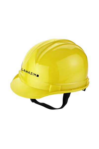 Lawazim Deluxe Safety Helmet - HDPE Hard Hat with 4-Point Suspension and Chin Strap